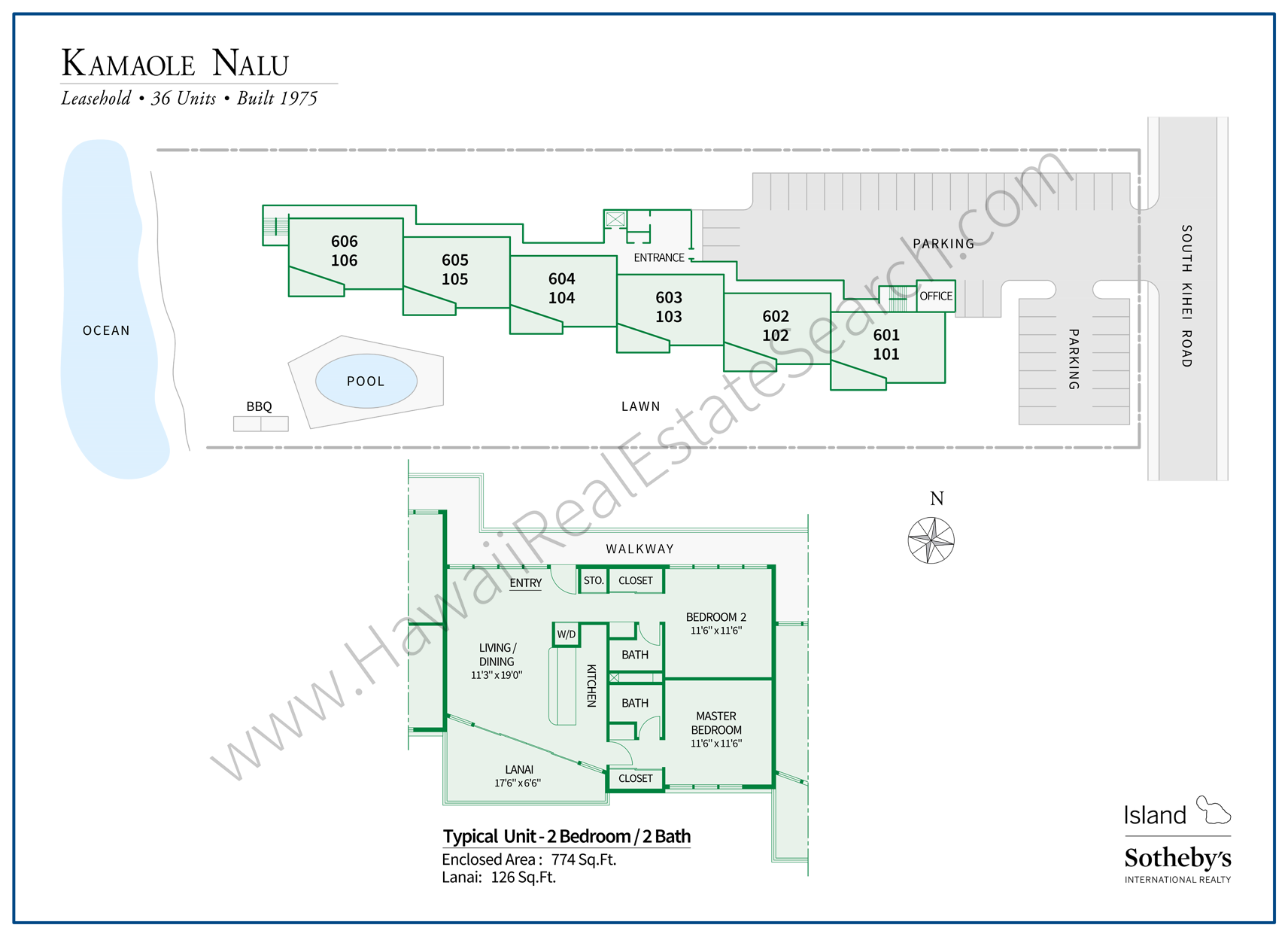 Kamaole Nalu Map with Floor Plan
